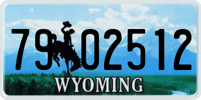 WY license plate 7902512