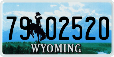 WY license plate 7902520