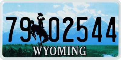 WY license plate 7902544