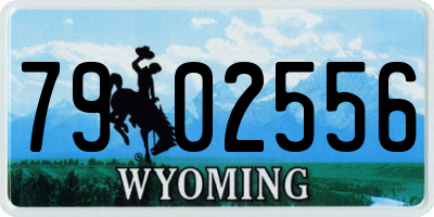 WY license plate 7902556