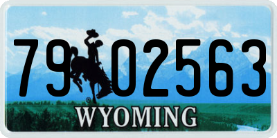WY license plate 7902563