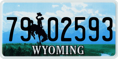 WY license plate 7902593
