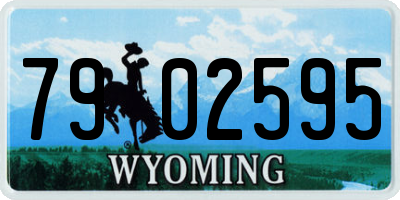 WY license plate 7902595