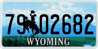WY license plate 7902682