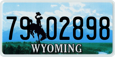 WY license plate 7902898