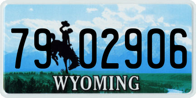 WY license plate 7902906