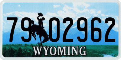 WY license plate 7902962