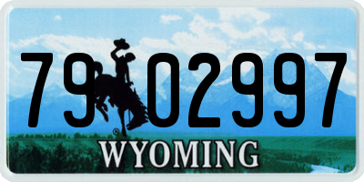 WY license plate 7902997