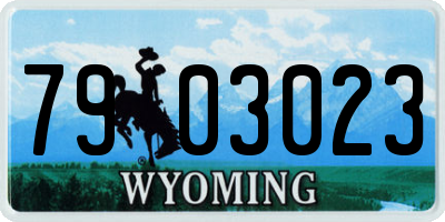 WY license plate 7903023