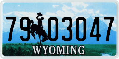 WY license plate 7903047
