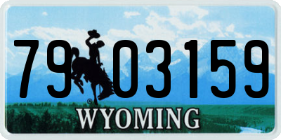 WY license plate 7903159