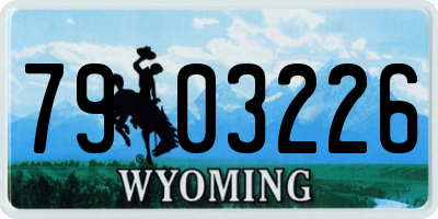 WY license plate 7903226