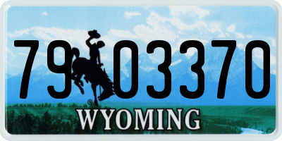 WY license plate 7903370