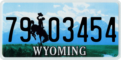 WY license plate 7903454