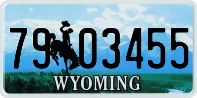 WY license plate 7903455