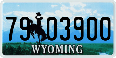 WY license plate 7903900