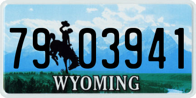 WY license plate 7903941