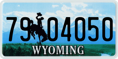 WY license plate 7904050