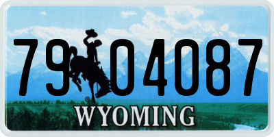 WY license plate 7904087