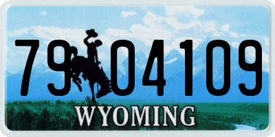 WY license plate 7904109