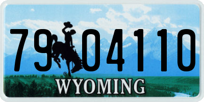WY license plate 7904110