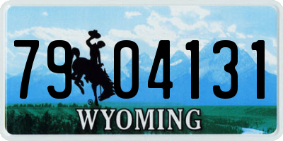 WY license plate 7904131