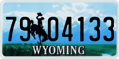WY license plate 7904133