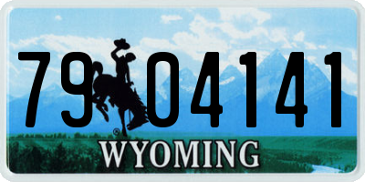 WY license plate 7904141