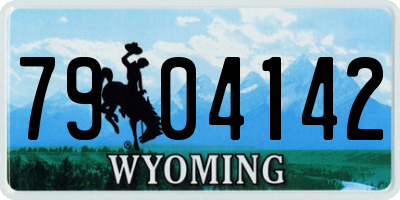 WY license plate 7904142