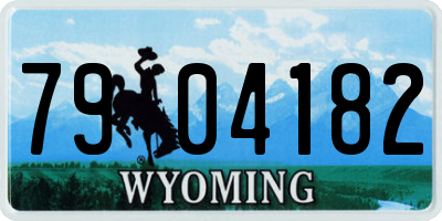 WY license plate 7904182