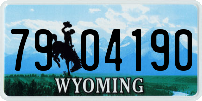 WY license plate 7904190