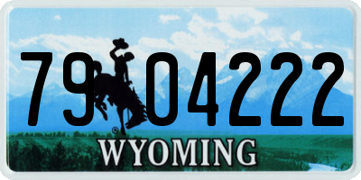 WY license plate 7904222