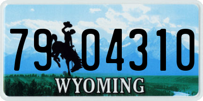 WY license plate 7904310