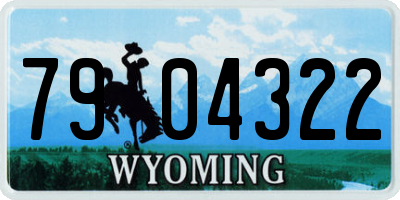 WY license plate 7904322