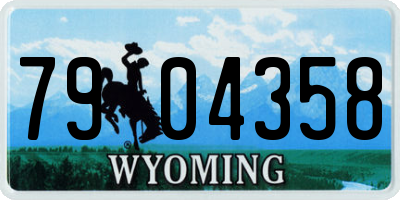 WY license plate 7904358