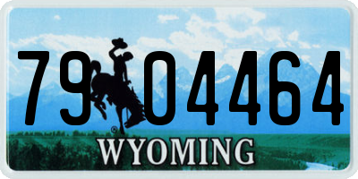 WY license plate 7904464