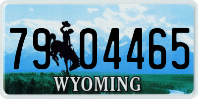 WY license plate 7904465