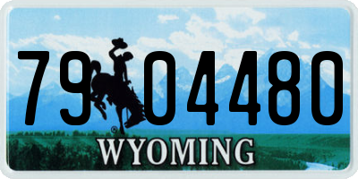 WY license plate 7904480
