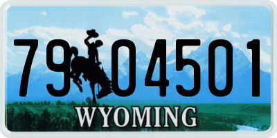 WY license plate 7904501