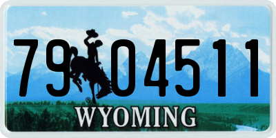 WY license plate 7904511