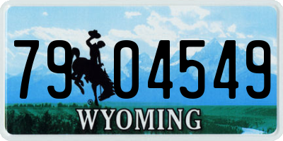 WY license plate 7904549