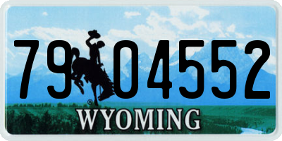 WY license plate 7904552
