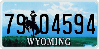 WY license plate 7904594