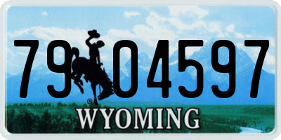 WY license plate 7904597