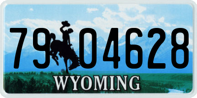 WY license plate 7904628