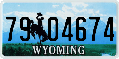 WY license plate 7904674
