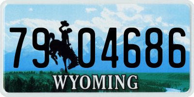 WY license plate 7904686