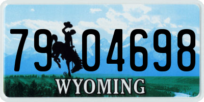WY license plate 7904698