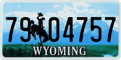 WY license plate 7904757