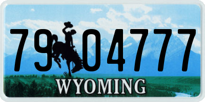 WY license plate 7904777